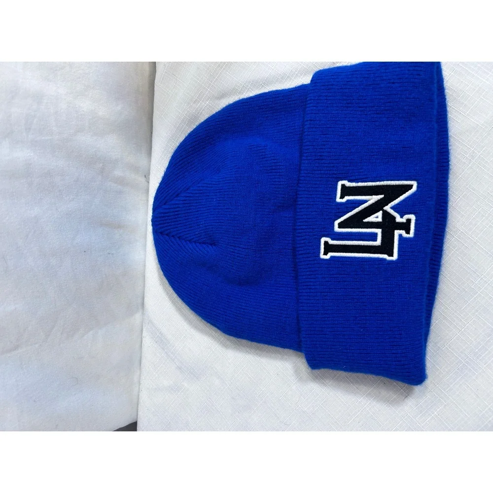 Adidas Beanie OSFA Royal Blue LN Embroidered Knit Cuffed Hat Mens